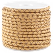 DQ Leer rond gevlochten 3mm